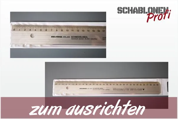 zum Ausrichten von Schablonen - bestens geeignet